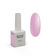 Nailsoftheday Cover base NEW Formula 27 Rosa con shimmer plateado 10 ml.