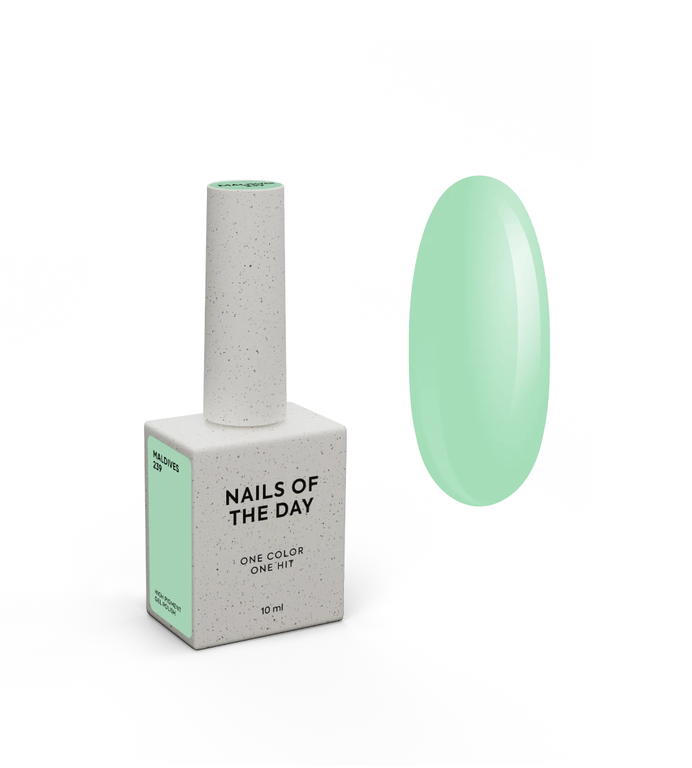 NAILSOFTHEDAY Gel Polish Maldives - Verde Menta Cálido 10 ml.