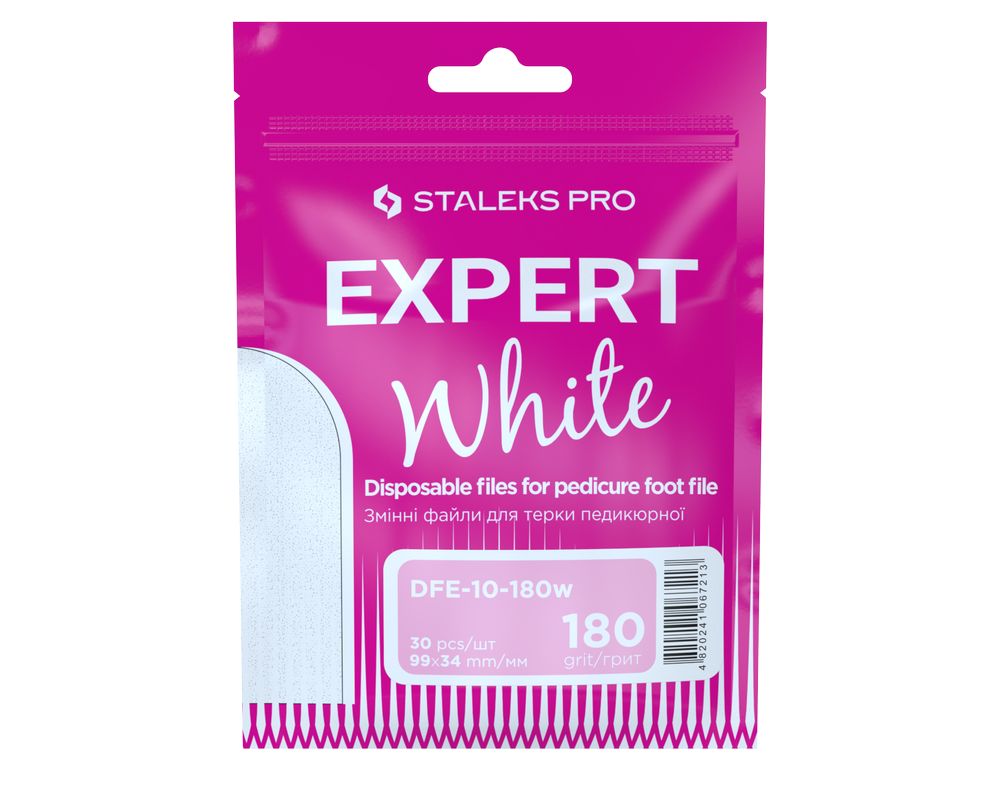 Limas desechables blancas para lima metálica de pie grit 180grit EXPERT 10
