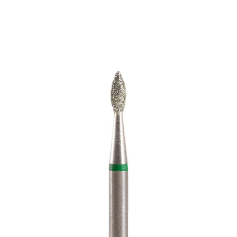 Fresa/Broca de diamante, forma de oliva  verde 1.8