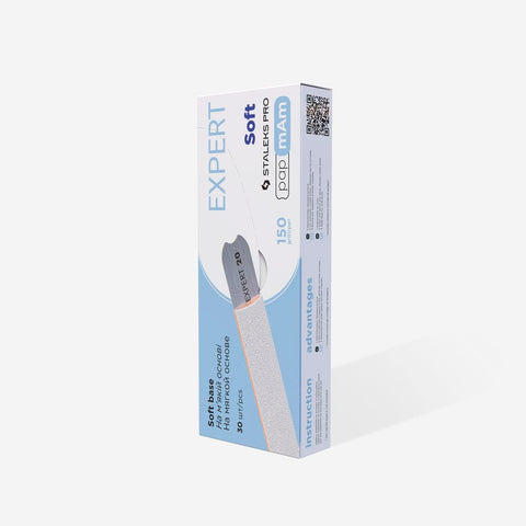 Recambios desechables blancos de PapmAm (con capa de espuma suave) EXPERT 20  150 grit (25 un.)