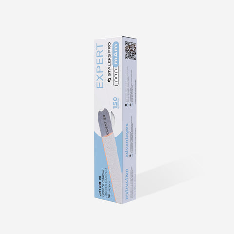 Recambios desechables blancos de PapmAm(sin espuma) para lima de uñas recta EXPERT 22  150 grit (50 un.)