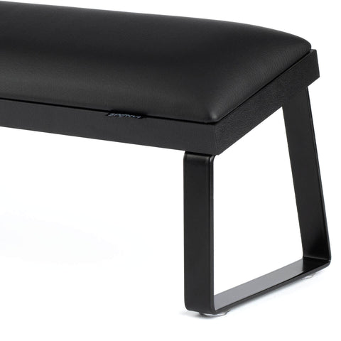 Apoyabrazo Negro con Patas Metálicas Inclinadas