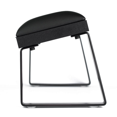 Apoyabrazo Negro con Patas Metálicas Inclinadas