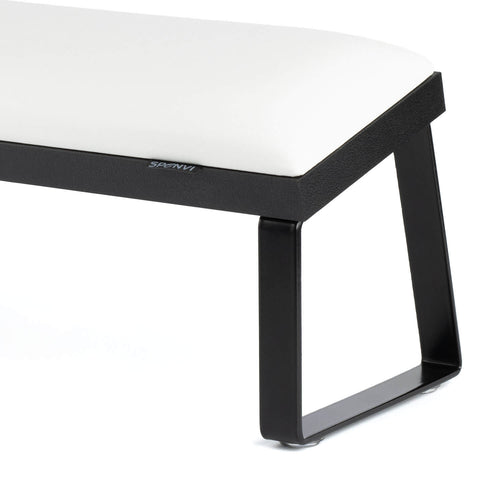 Apoyabrazo Blanco con Patas Metálicas Inclinadas