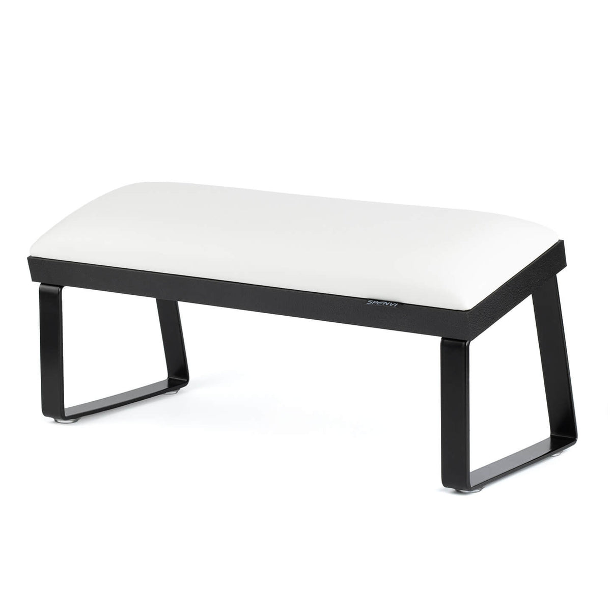 Apoyabrazo Blanco con Patas Metálicas Inclinadas