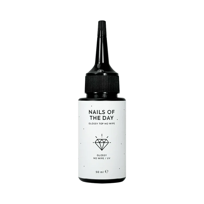 NAILSOFTHEDAY Glossy Top No Wipe(sin capa pegajosa y con filtros UV) 50ml refill