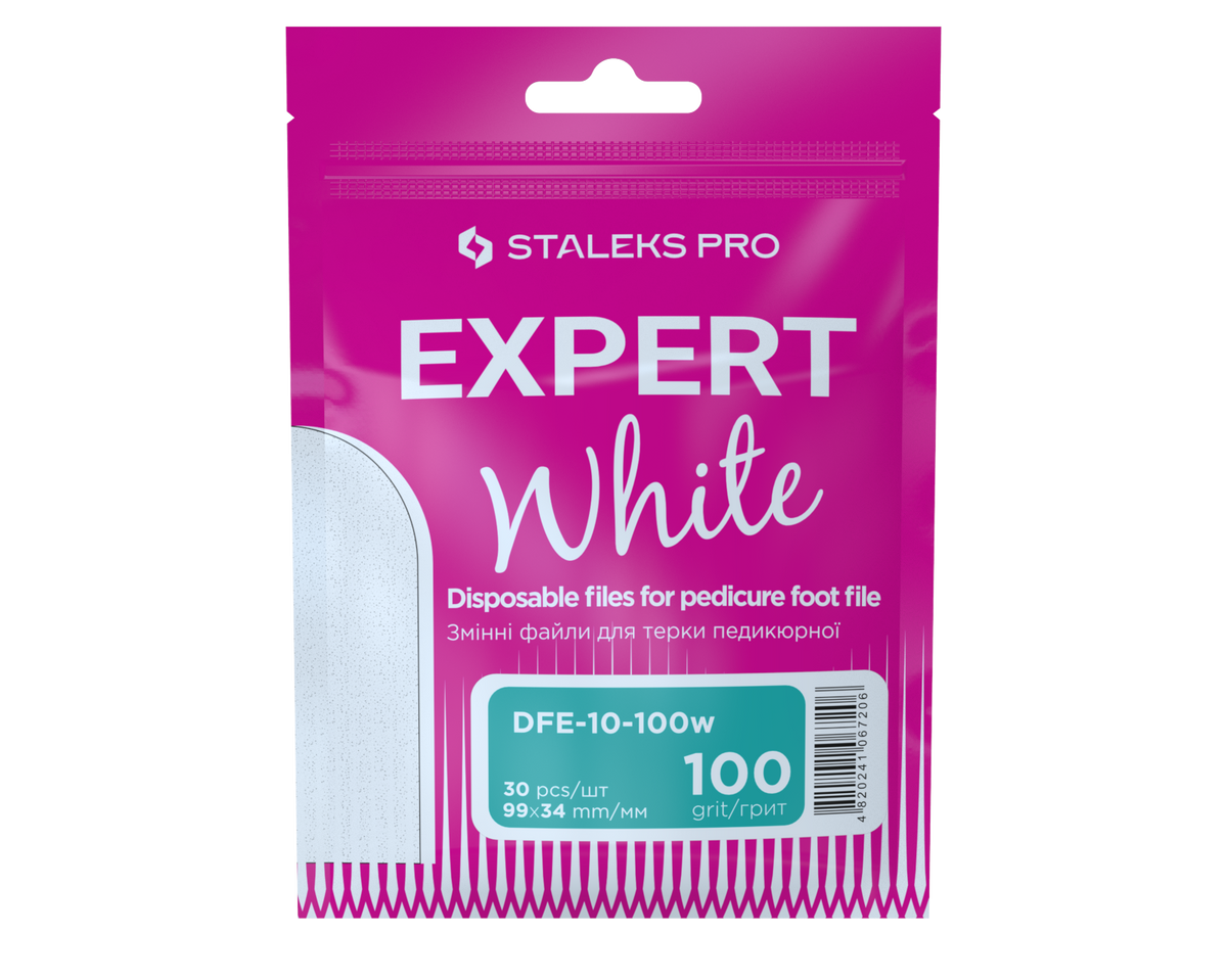 Limas desechables blancas para lima metálica de pie 100 grit EXPERT 10