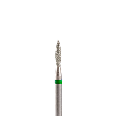 Fresa/Broca de diamante, forma de llama verde 2.1 8mm