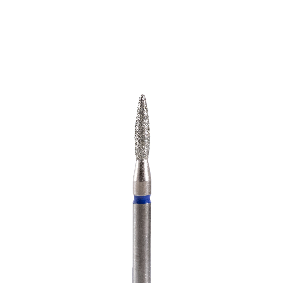Fresa/Broca de diamante, forma de llama azul 2.1 sin punta 8mm