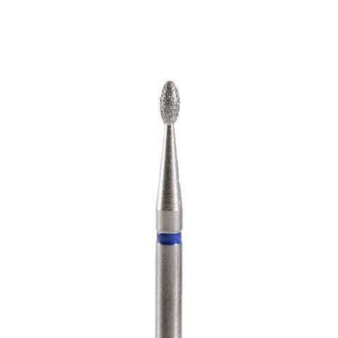 Fresa/Broca de diamante, forma de oliva azul 2.1 sin punta