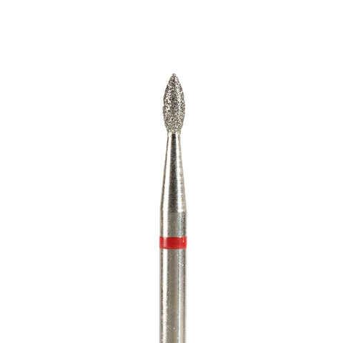 Fresa/Broca de diamante, forma de oliva roja 1.8