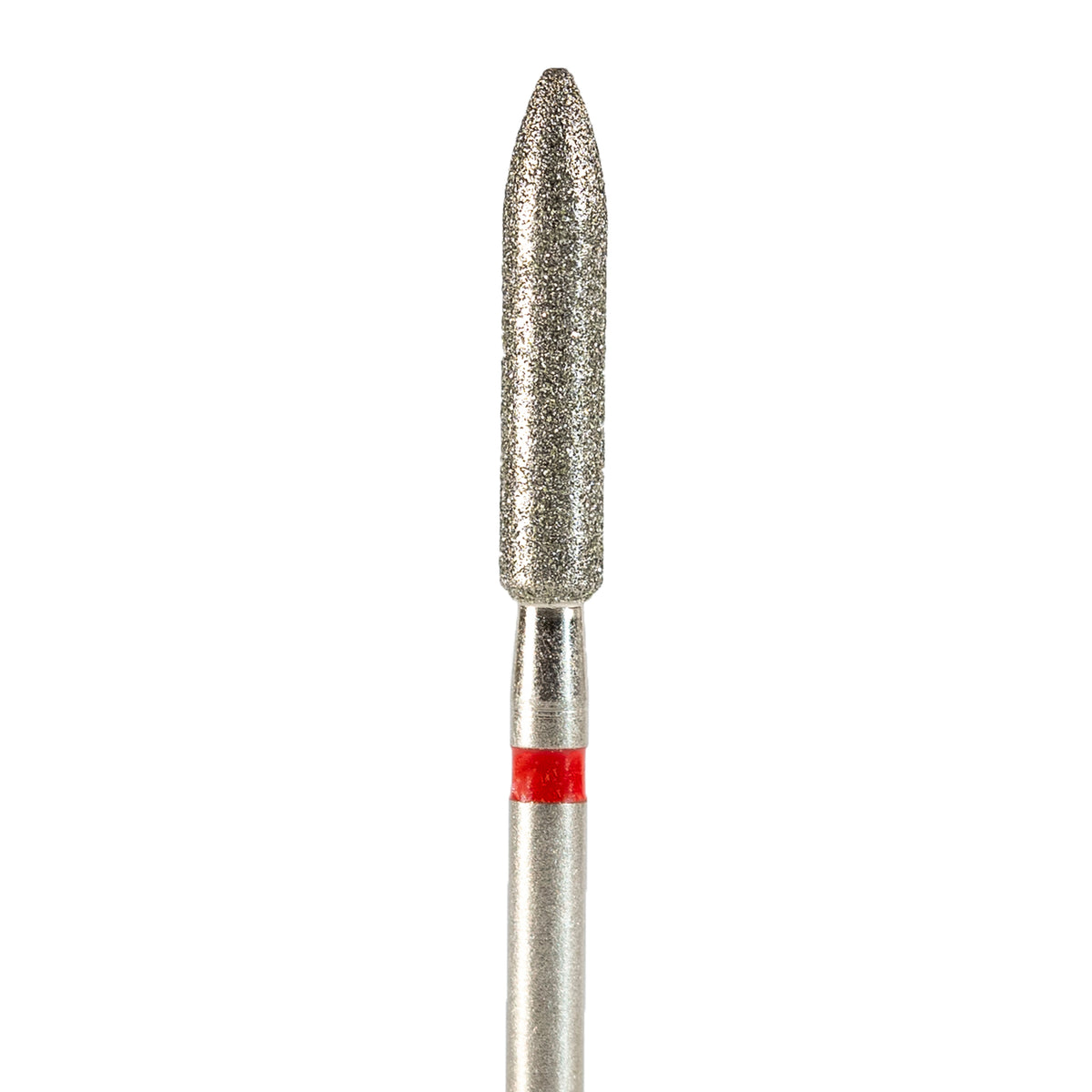 Fresa/Broca de diamante, forma de bala alargada roja 3.1