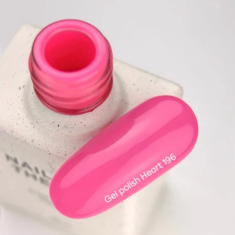 NAILSOFTHEDAY Heart 196 — esmalte semipermanente rosa neón 10 ml