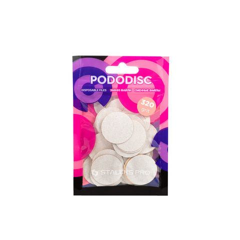 Recambios desechables para pododisco tamaño L(25mm) 320 grit (50 un)