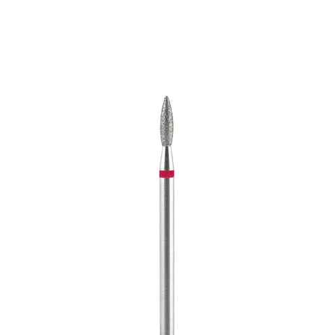 Fresa/Broca de diamante, forma de llama roja 2.1  sin punta 8mm