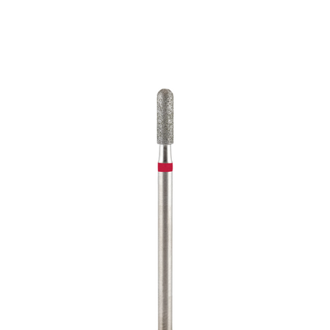 Fresa  de diamante, forma de microfono roja 2.5