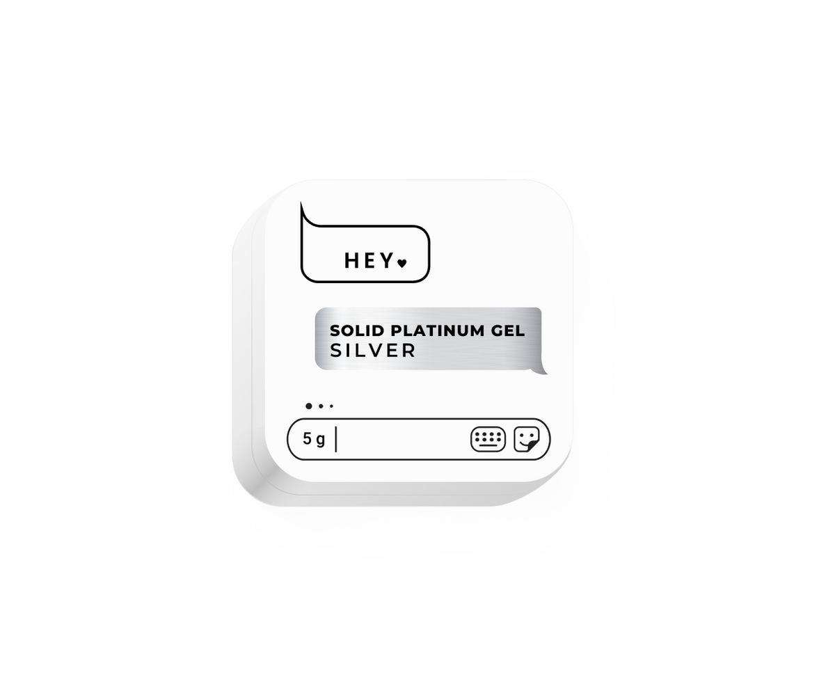 HEYLOVE Gel Paint Solid Platinum Silver 5g