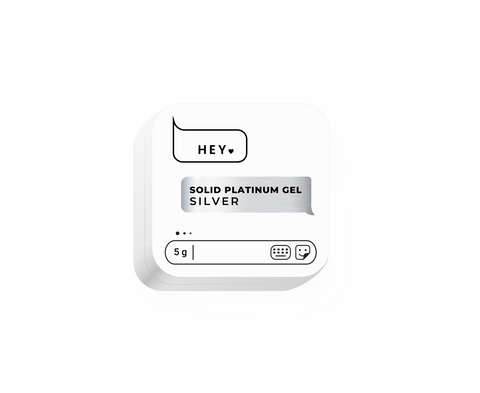 HEYLOVE Gel Paint Solid Platinum Silver 5g