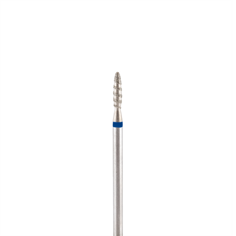 Fresa/Broca de diamante, forma de llama azul 2.1 T sin punta