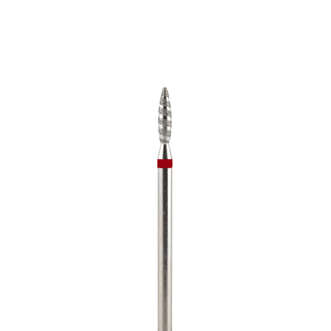 Fresa de diamante, forma de llama roja 1.8 T sin punta