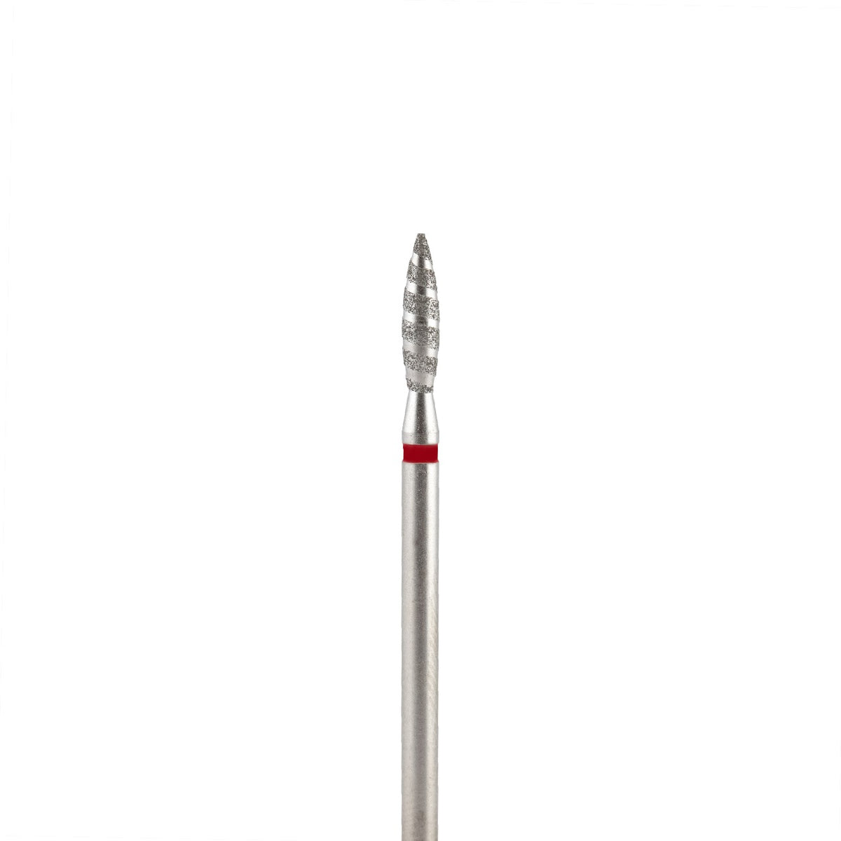 Fresa/Broca de diamante, forma de llama roja 2.5 T sin punta