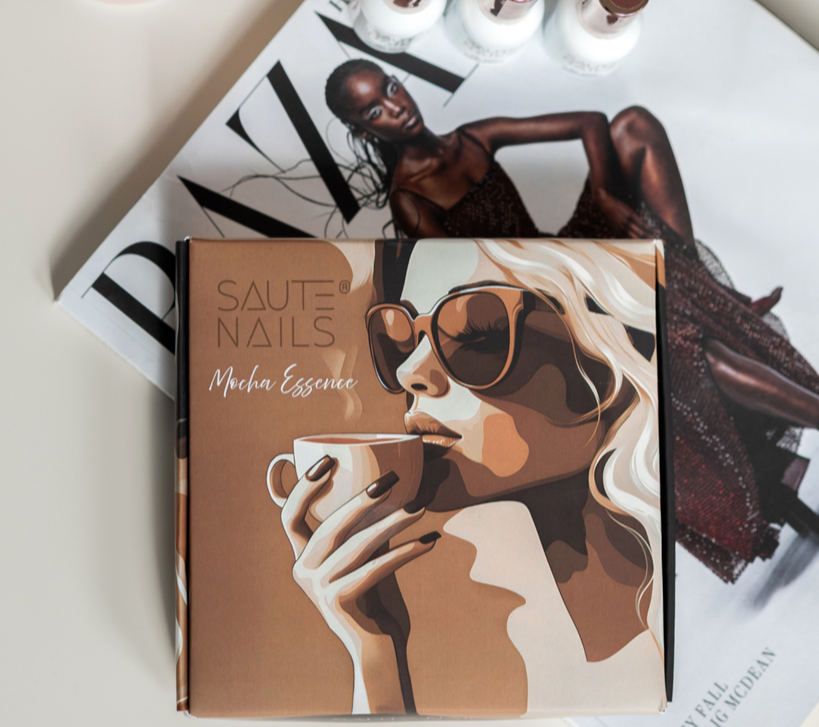 Saute Nails Coleccion Mocha Essence (3 esmaltes+Smooth Top)