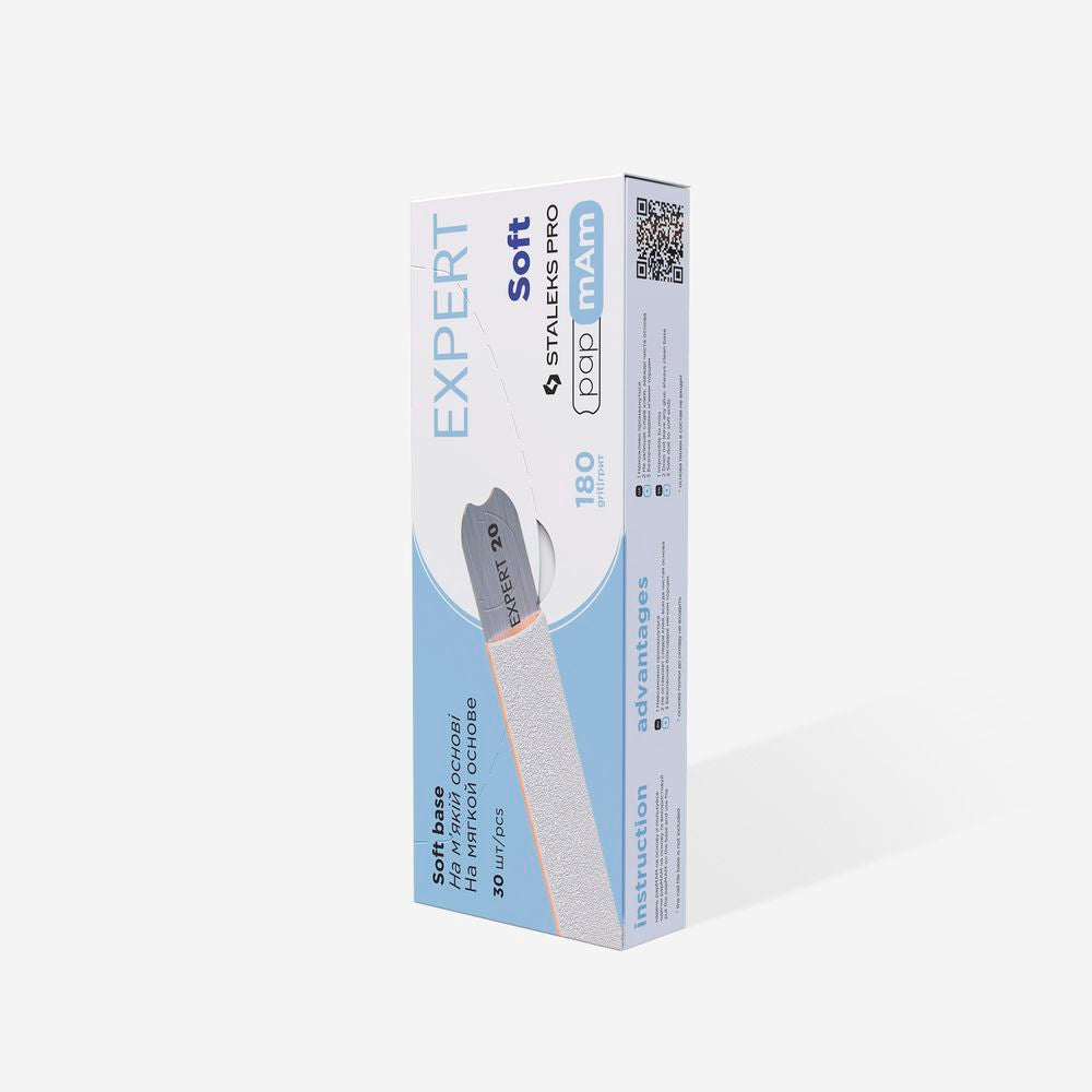 - Recambios desechables blancos de PapmAm (con capa de espuma suave) EXPERT 20  180 grit (25 un.)
