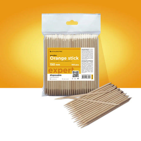 Palito de naranjo STALEKS PRO para manicura,150 mm