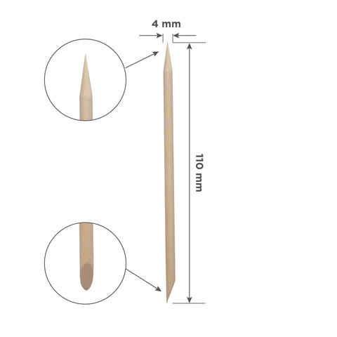 Palito de naranjo STALEKS PRO para manicura, 110 mm