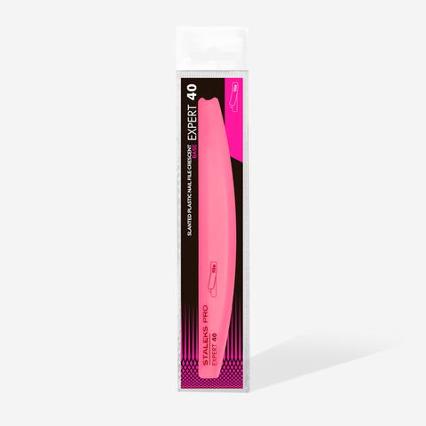 Lima de uñas de plástico biselada, Medialuna (Base) EXPERT 40