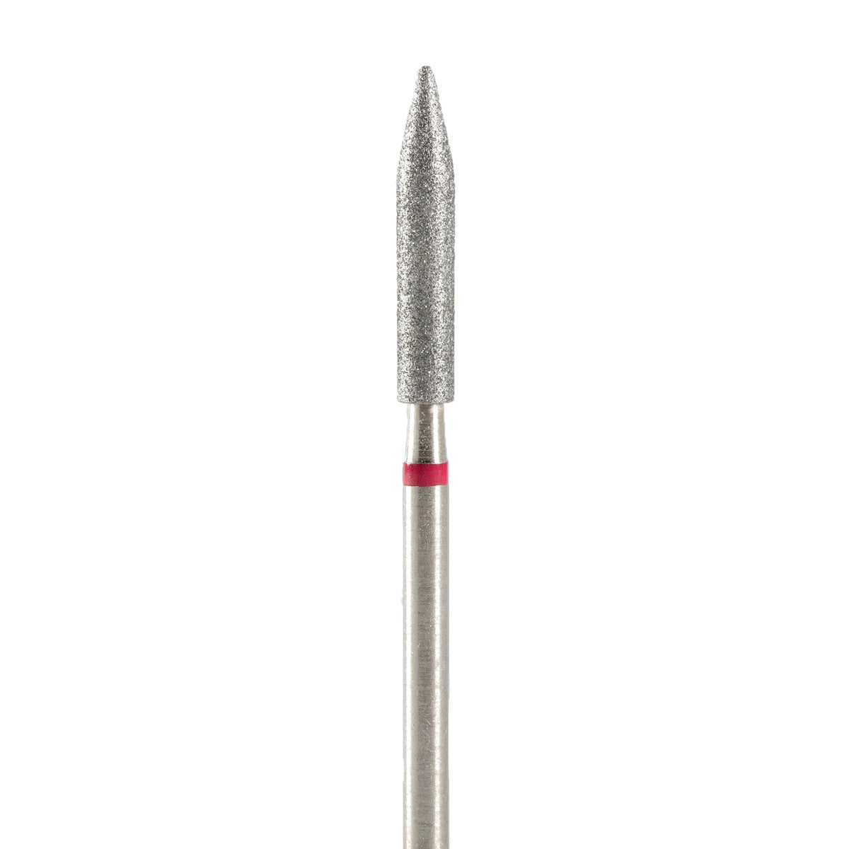 Fresa/Broca de diamante, forma de bala alargada roja 3.1