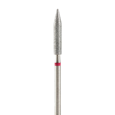 Fresa/Broca de diamante, forma de bala alargada roja 3.1