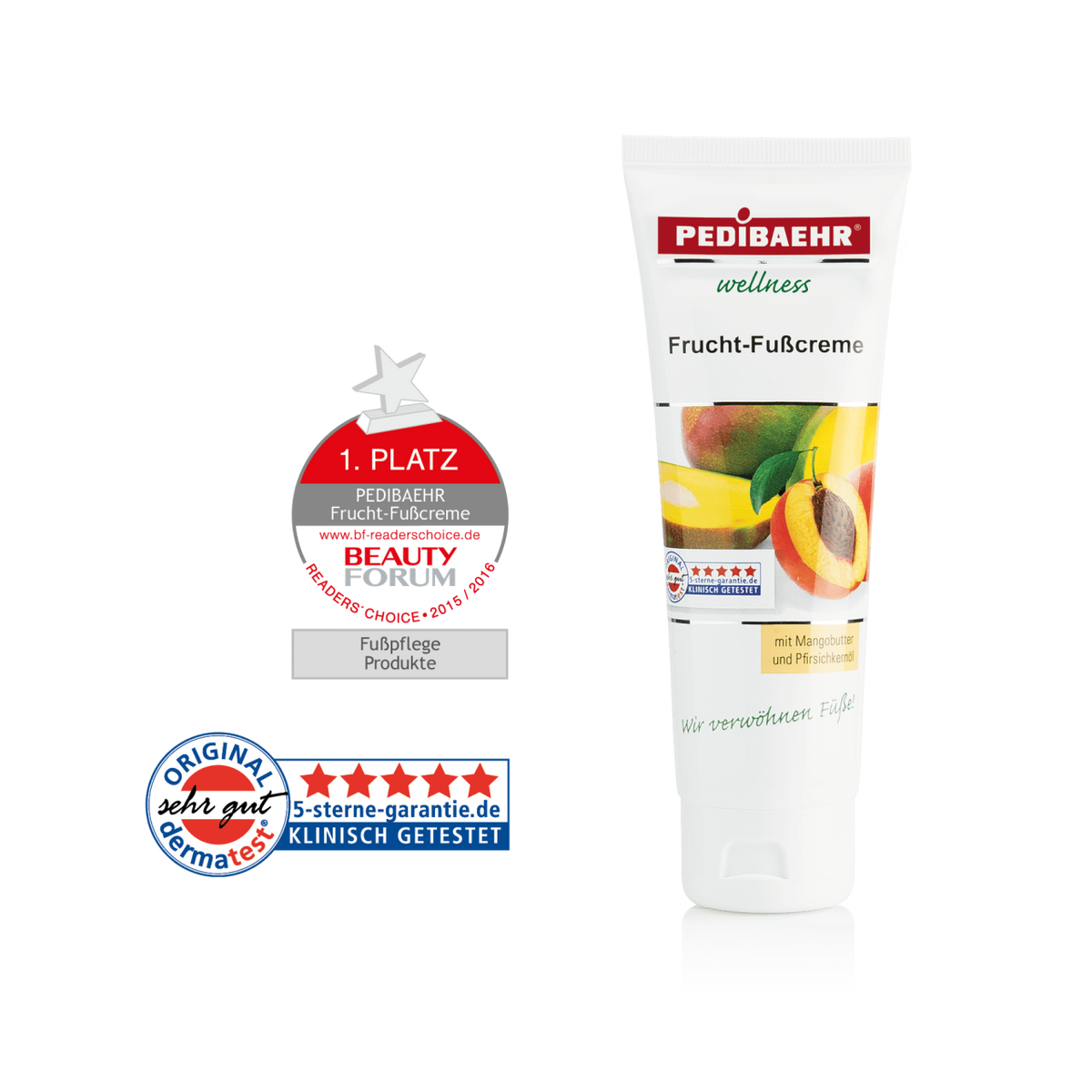 BAEHR-Crema afrutada para los pies con aceite de mango y aceite de melocotón 125ml