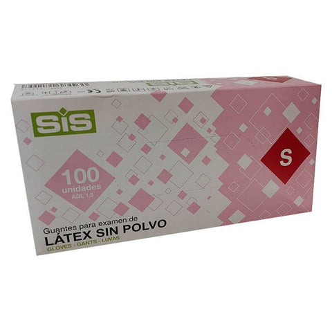 Guantes de nitrilo sin polvo color Rosa S
