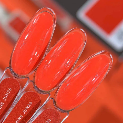 NAILSOFTHEDAY Dopamine Color Junio 2026-Frambuesa anaranjado con un brillo 10 ml