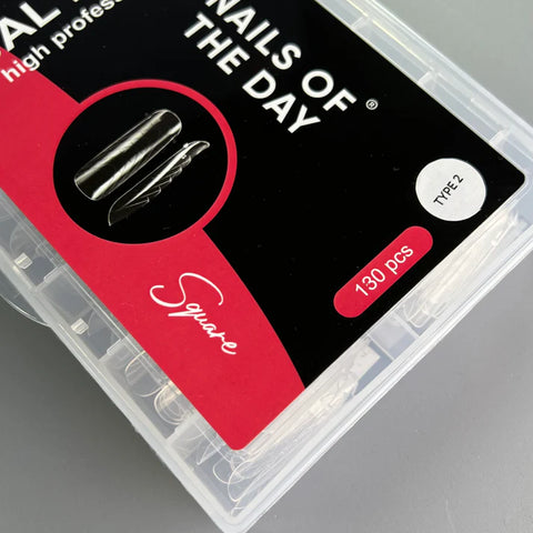NAILSOFTHEDAY Dual Form Square (Type 2)-cuadradas anchas/almendradas 130un