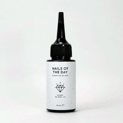 NAILSOFTHEDAY Glossy Top No Wipe(sin capa pegajosa y con filtros UV) 50ml refill