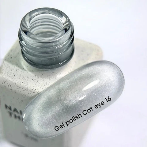 NAILSOFTHEDAY  Cat Eye 16 esmalte efecto ojo de gato plateado transparente 6 ml