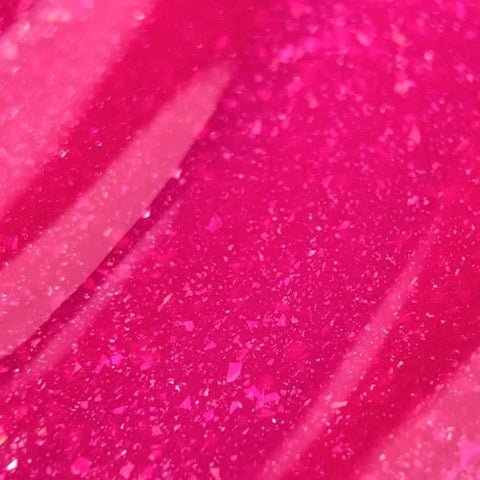 NAILSOFTHEDAY Color of the Month – Agosto 2026 CHRIN – fucsia con pan de oro y shimmer, cobertura en una sola capa, 10 m