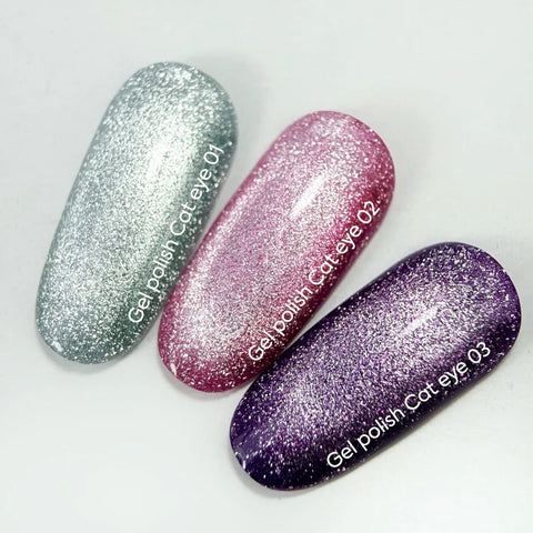 NAILSOFTHEDAY Gel polish Cat Eye 02 Rosa efecto ojo de gato con partículas metálicas 6ml