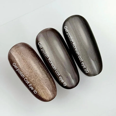 NAILSOFTHEDAY Gel Polish Cat Eye 10 efecto ojo de gato marrón con reflejo dorado 6 ml