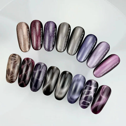 NAILSOFTHEDAY Gel Polish Cat Eye 10 efecto ojo de gato marrón con reflejo dorado 6 ml