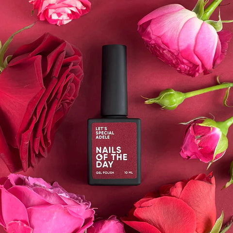 NAILSOFTHEDAY Adele Rojo Con Brillo 10 ml