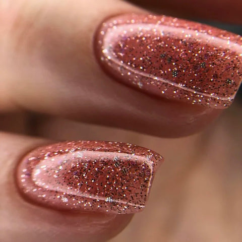 NAILSOFTHENIGHT 08  base reflectante de camuflaje con brillo ((melocotón) 10 ml