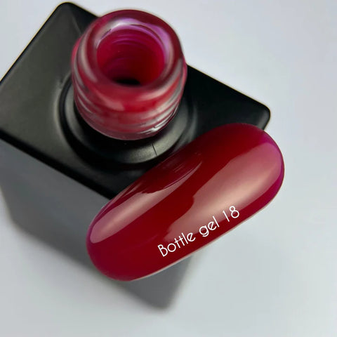 NAILSOFTHEDAY Bottle gel 18 – Gel Súper Color Rojo Clásico Fuerte 10 ml
