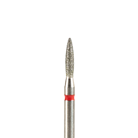 Fresa/Broca de diamante, forma de llama roja 1.8 sin punta 8mm