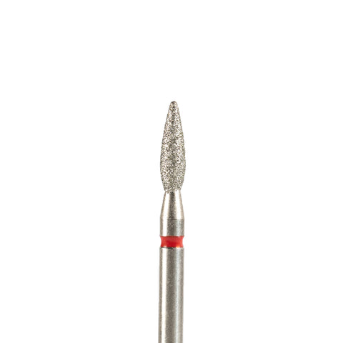 Fresa/Broca de diamante, forma de llama roja 2.3 sin punta 8mm