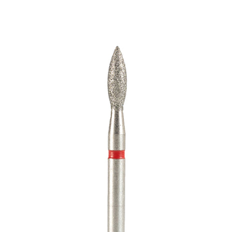 Fresa/Broca de diamante, forma de llama roja 2.5 8mm