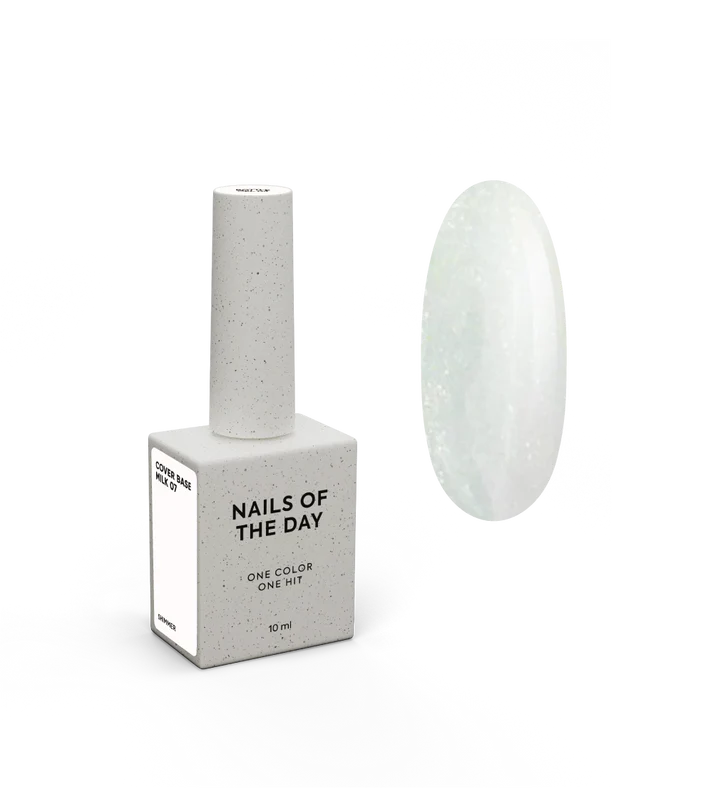 Nailsoftheday NEW Formula milk 07 lechoso con brillo dorado 10 ml